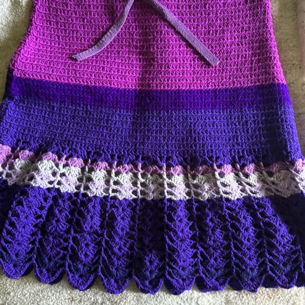 HANDMADE CROCHET PURPLE SKIRT